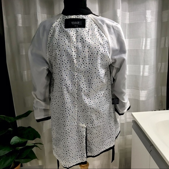 STUDIO by LIZ CLAIBORNE 3/4 trench coat, black, size M - Picture 13 of 15